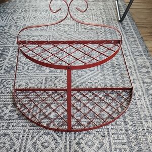 Red Metal Wall Shelf